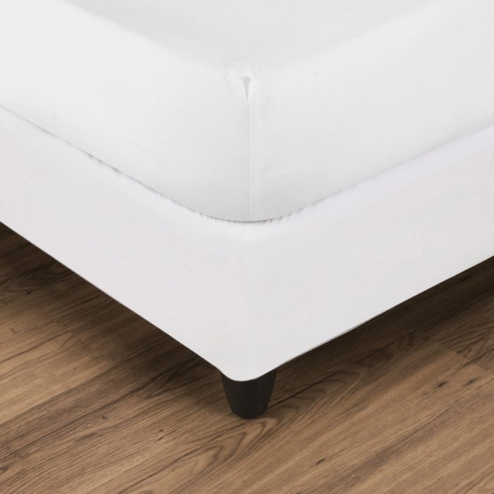 Fitted Sheet Queen XL White 144 TC - Image 2