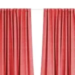 Ready Made Taped Curtain 230x218cm  Red - Image 2