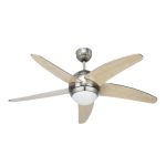 BRIGHT STAR FCF007 Satin 5 Blade Ceiling Fan (Remote)