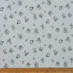 Plush Fleece Character-1 White 150cm Fabric