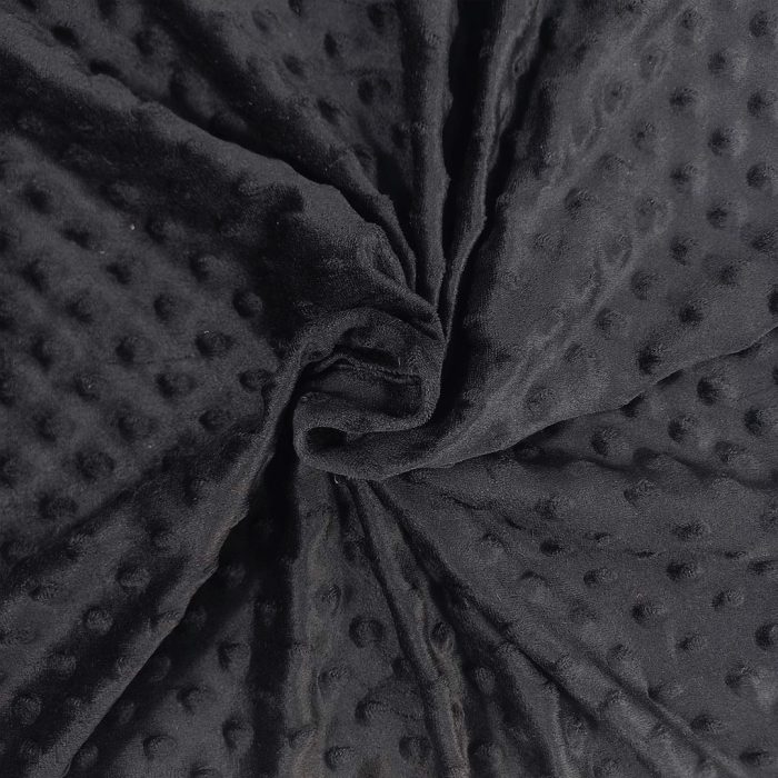 Minky Fleece Black (8) Fabric KC4008 - Image 3