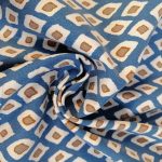 Euro Viscose Spandex Indigo Abstract 15194/006 - Image 3