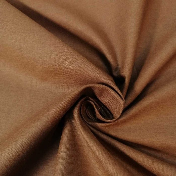100% Plain Cotton Brown 240cm Fabric - Image 3