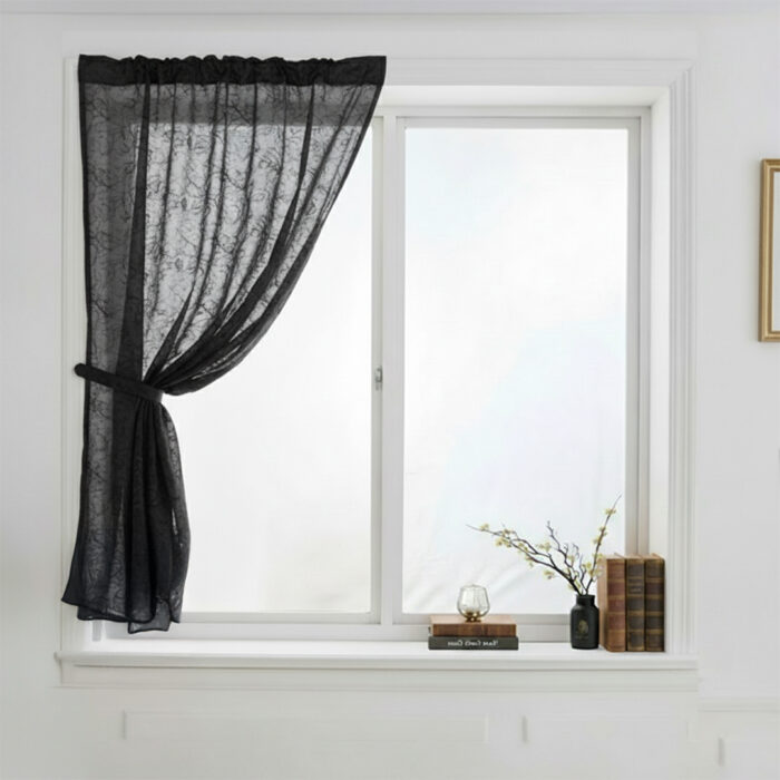 Organza Nail Crushed 260/280cm Black - Image 2