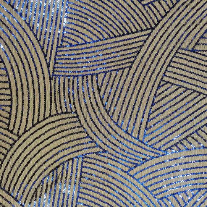 Tulle Black Spangle Abstract Pk1320 Pt1524 - Image 2