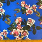Scuba Printed Fabric Roses-on-Blue-7