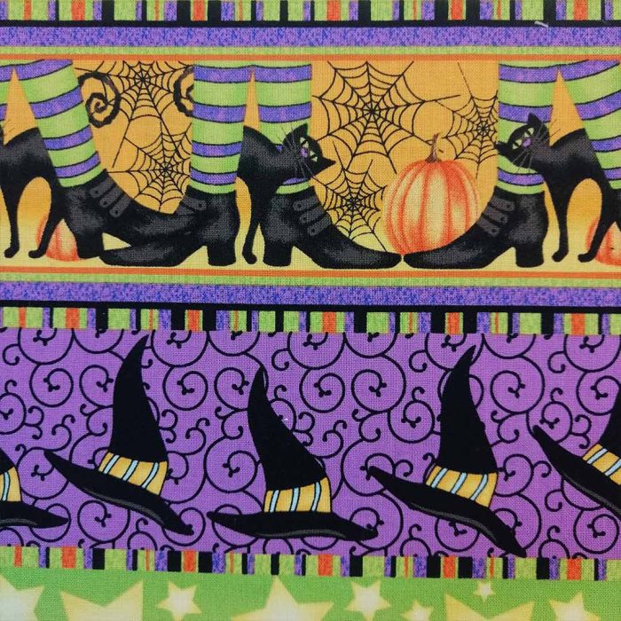 100% Cotton Ptd-14 Halloween Stripes - Image 2