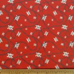 100% Cotton Ptd-31 Skull Red