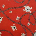 100% Cotton Ptd-31 Skull Red - Image 2