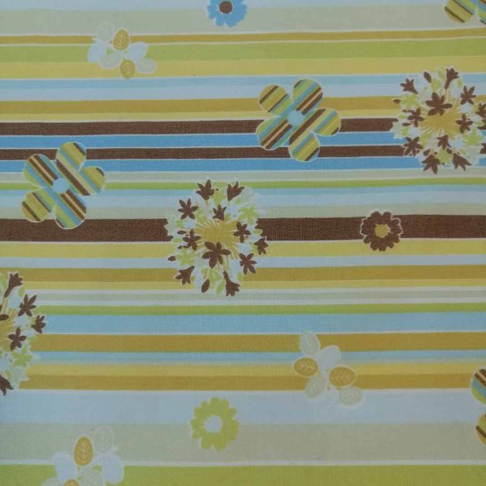 100% Cotton Printed-38 Floral Stripy - Image 2