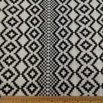 Wax Printed Piece Ndebele Black/White: 480cm x 112cm