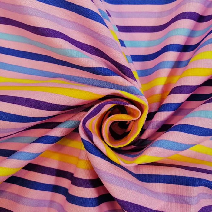 100% Cotton Poplin Printed -14 Stripes - Image 3
