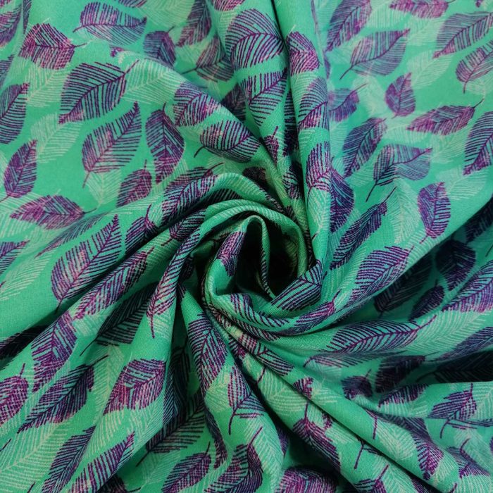100% Cotton Poplin Printed -23 Leaves - Image 3