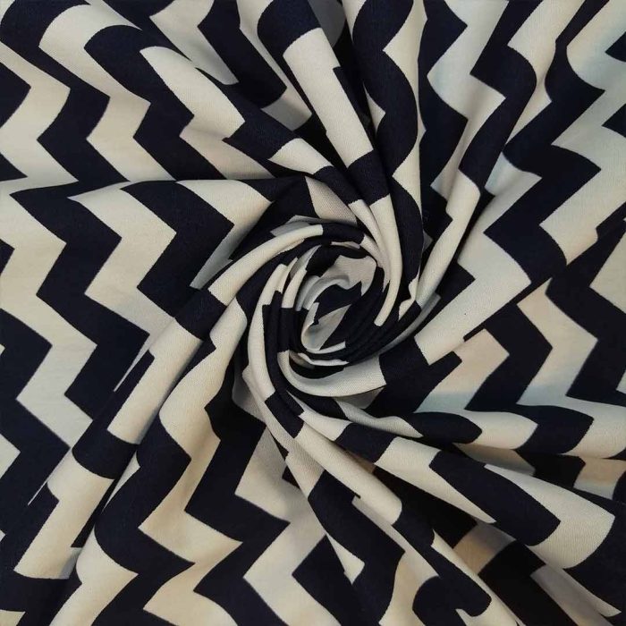100% Cotton Poplin Printed -53 Zigzag - Image 3