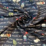 100% Cotton Poplin Printed-74 Writing - Image 3