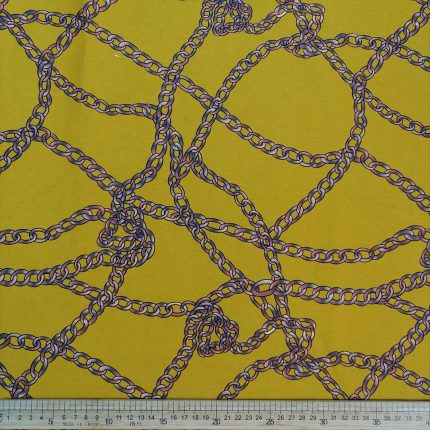 Printed Cotton Sateen-2 Yellow