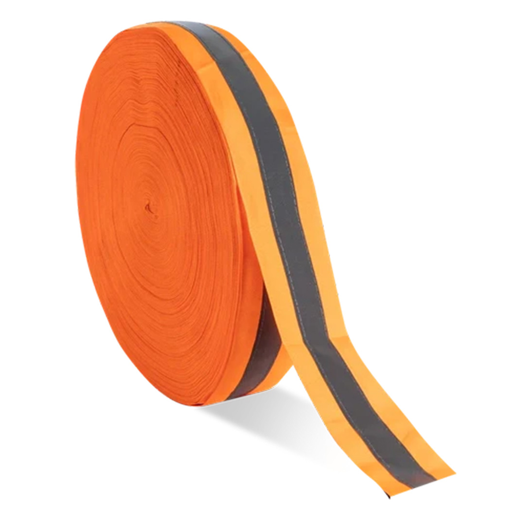 Orange 30mm Reflective Tape per metre.