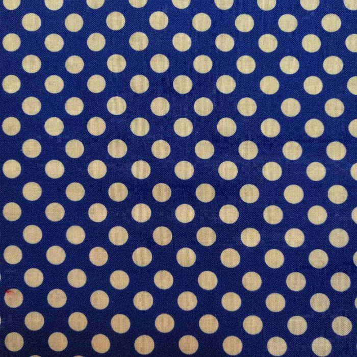 100% Cotton Printed RoyalBlue PolkaDots (37) - Image 2