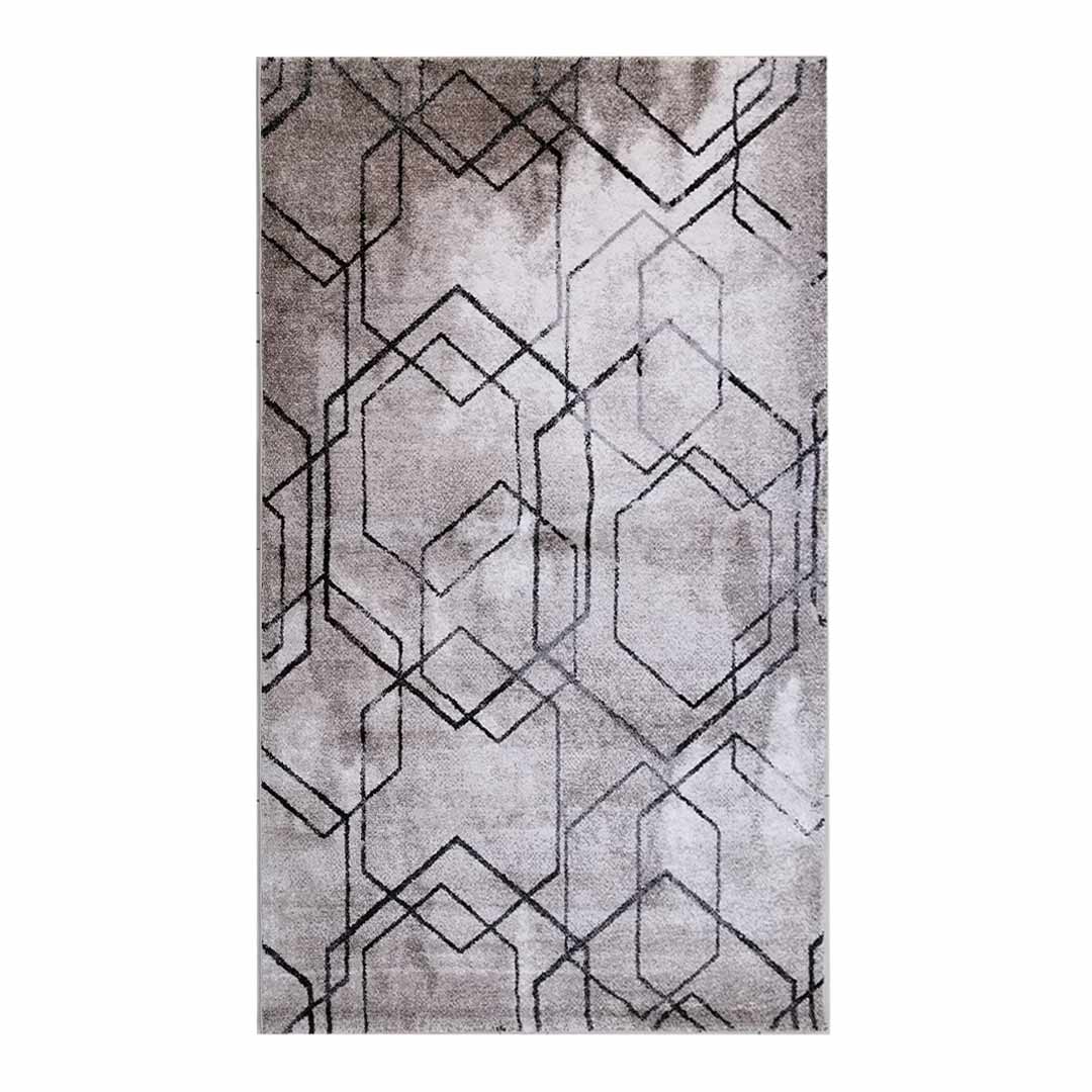 Abstract Rhombus 160x230cm Black&Beige Carpet
