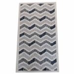 Ethnic Waves 71x122cm White&Grey Carpet