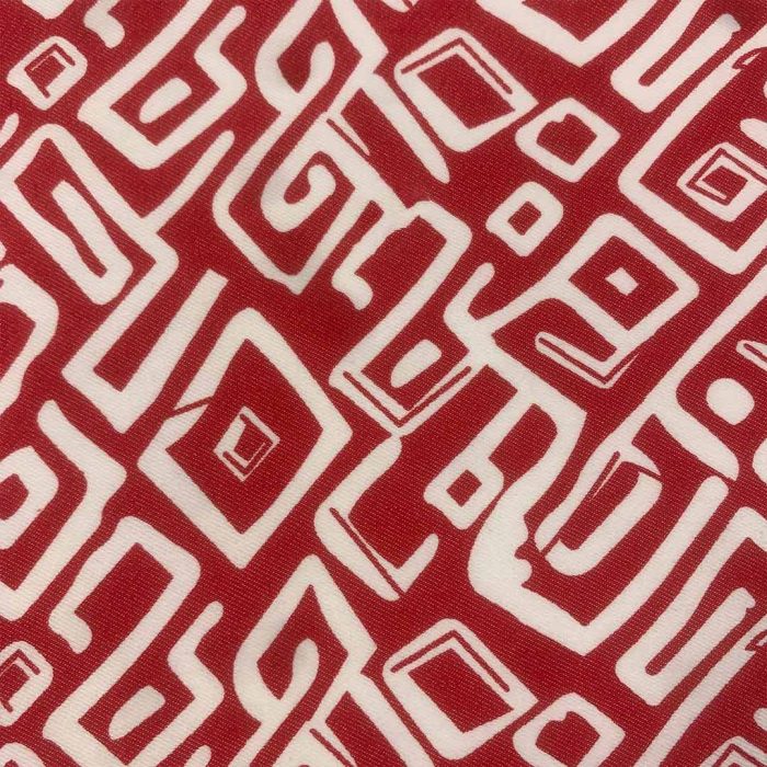 Cotton Twill Printed-3 Red - Image 2