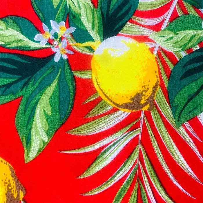 Bulgari (28) Lemons on Red 150cm - Image 2