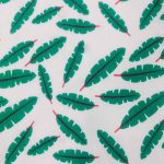 Bulgari (22) Green Feathers on White 150cm - Image 2