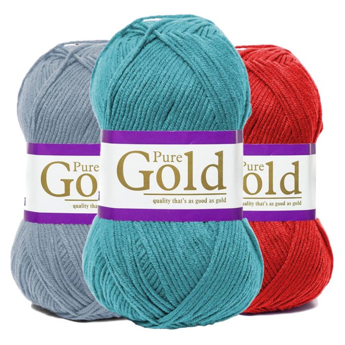 Pure Gold DblKnt Wool 100gr Silver - Image 3