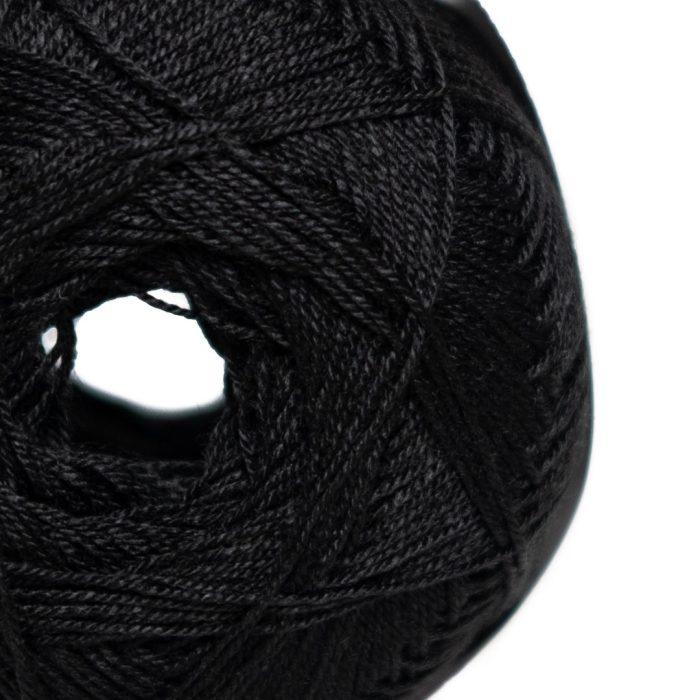 Crochet 5 Wool 250gr Cones Pitch Black - Image 2