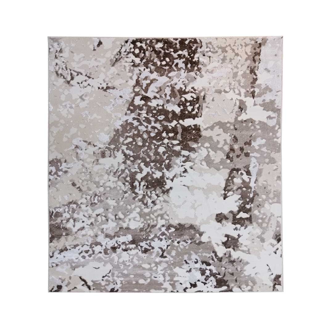 Abstract Fleece 160x230cm Cream&Brown Carpet