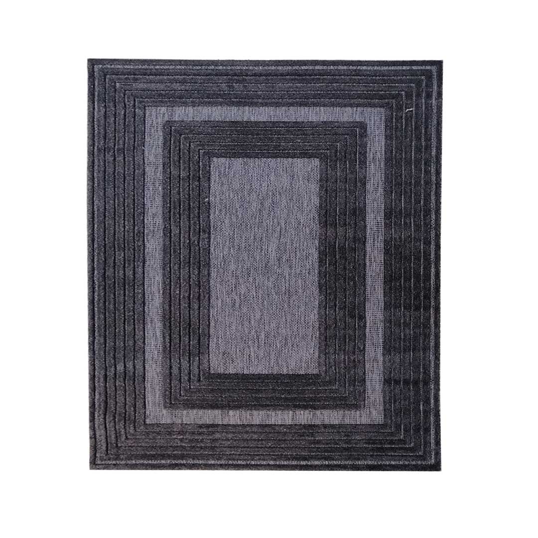 Abstract Square 160 x 230cm Black