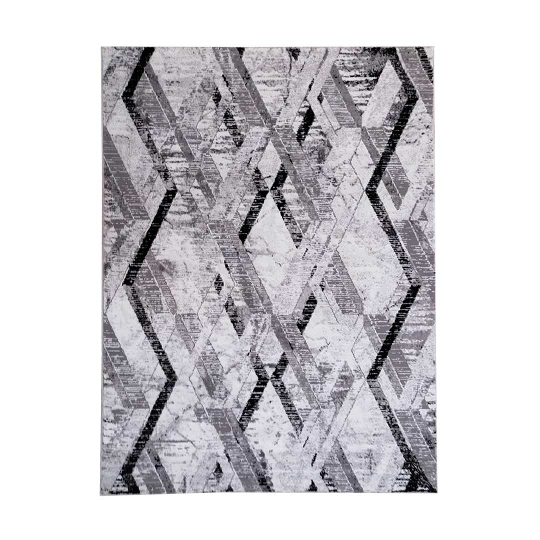 Abstract Rhombus 160x230cm Black/Grey Carpet