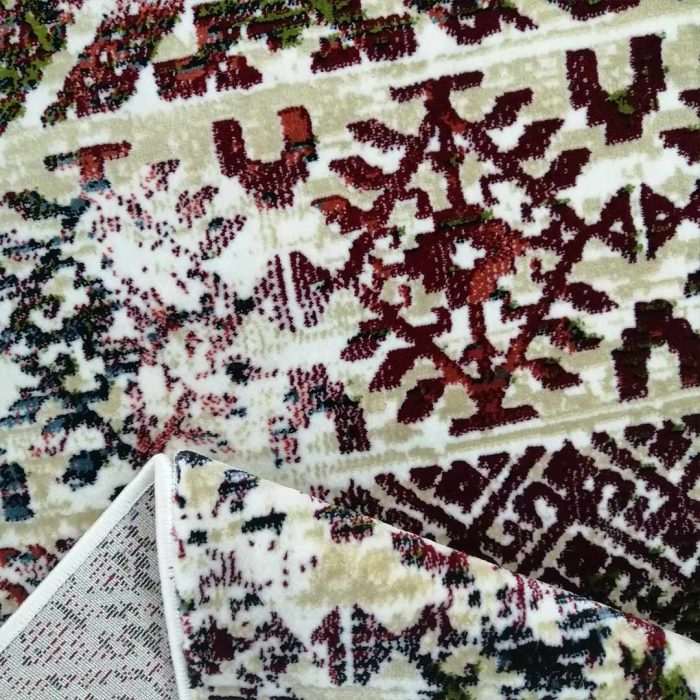 Ethnic 160x230cm Maroon&Green Carpet - Image 3