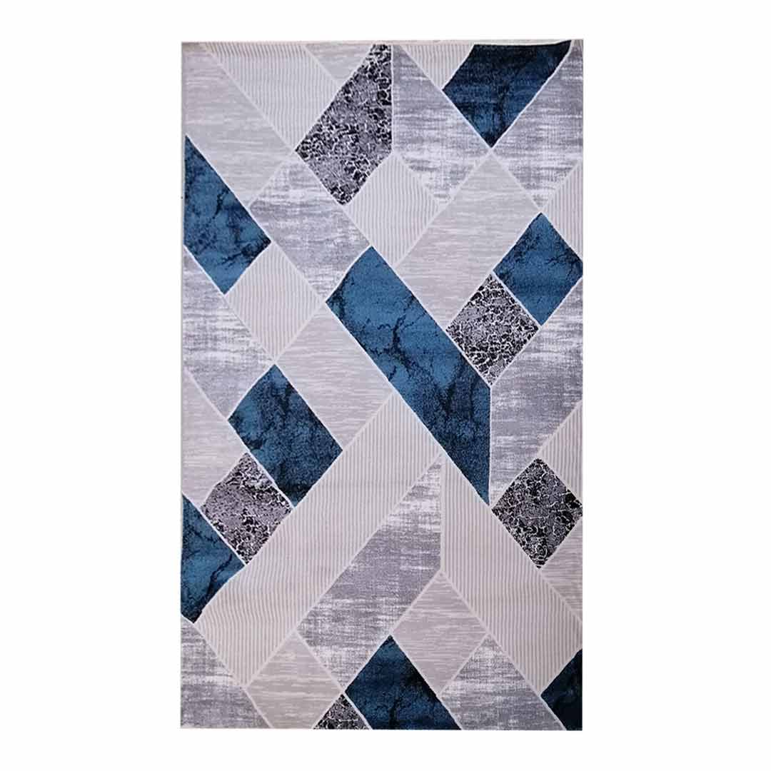 Abstract Panes 160x230cm Blue & Black
