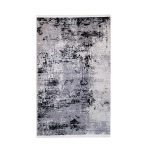 Distressed 80x150cm Grey&Black Carpet