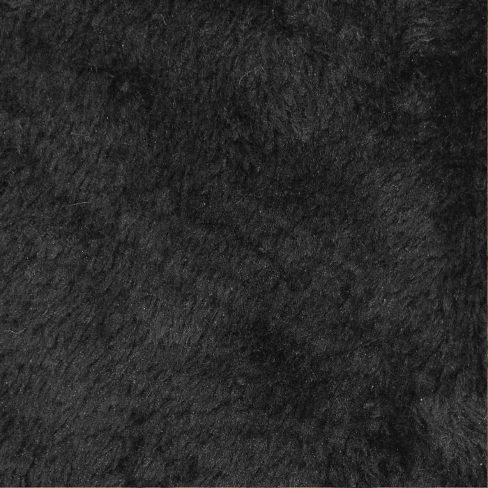 Mongolian Plush Fleece Plain Black Fabric - Image 2