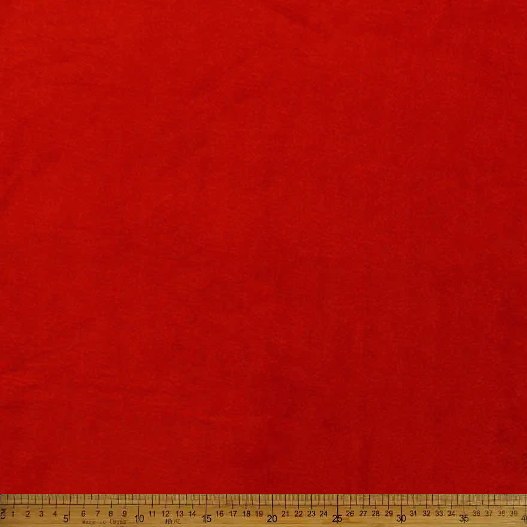 Mongolian Plush Fleece Plain Red Fabric