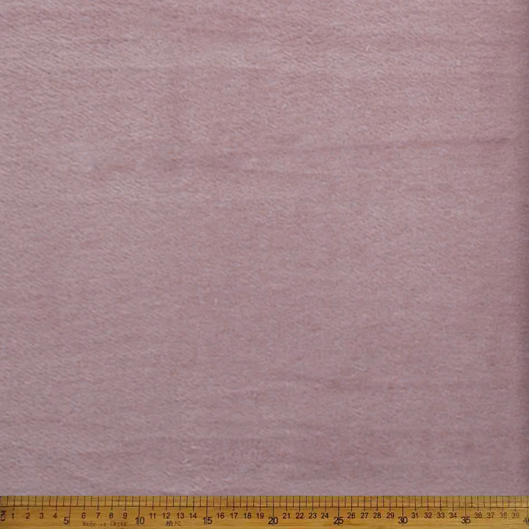 Mongolian Plush Fleece Plain Baby-Pink Fabric