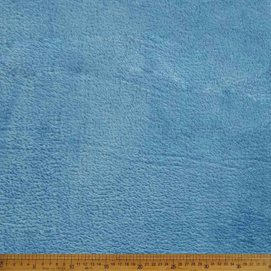 Mongolian Plush Fleece Plain Dusty-Blue Fabric