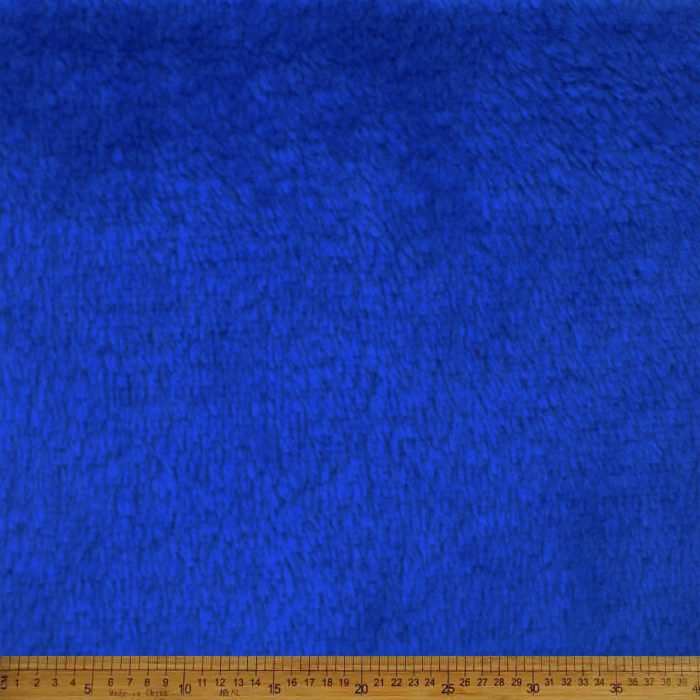 Mongolian Plush Fleece Plain Ink-Blue Fabric - Image 2