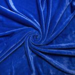 Mongolian Plush Fleece Plain Ink-Blue Fabric - Image 3