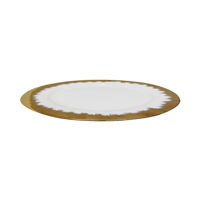 Gold & White 8" Plate ZG8-457A - Image 2