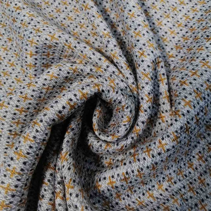 Printed Knits 150cm Orange Dots & Black Dots - Image 3