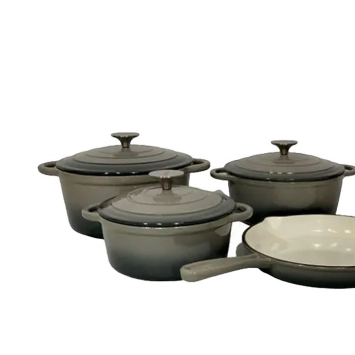 Cast Iron Pot Set (7-Piece-Grey-CH981) - Image 2