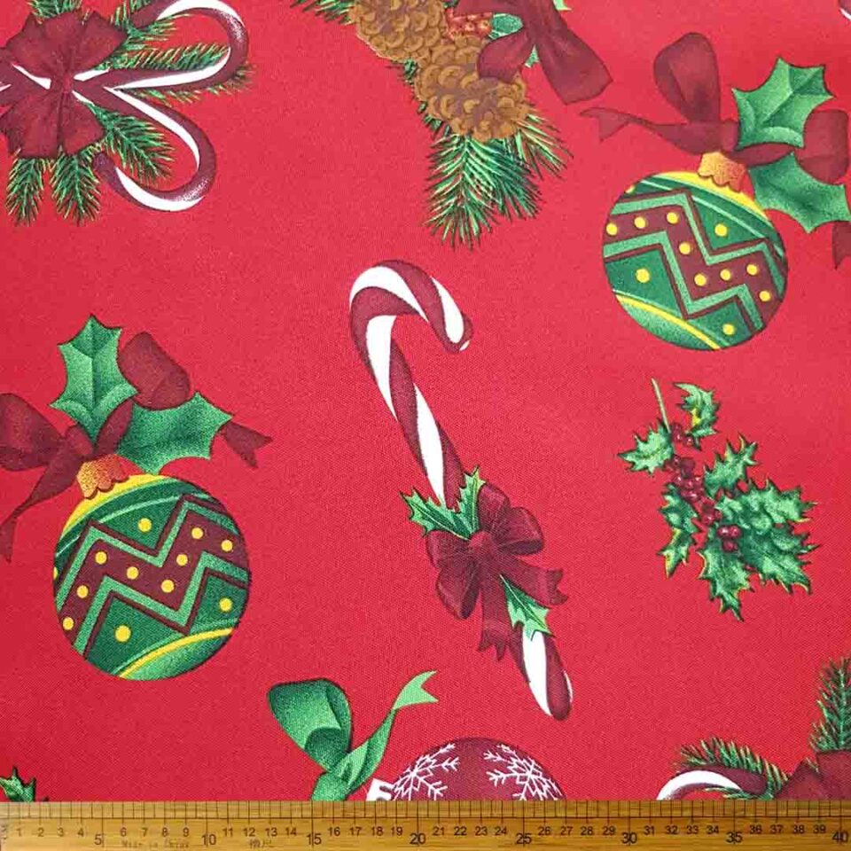 Printed Mini Matt Christmas Tree Red 150cm