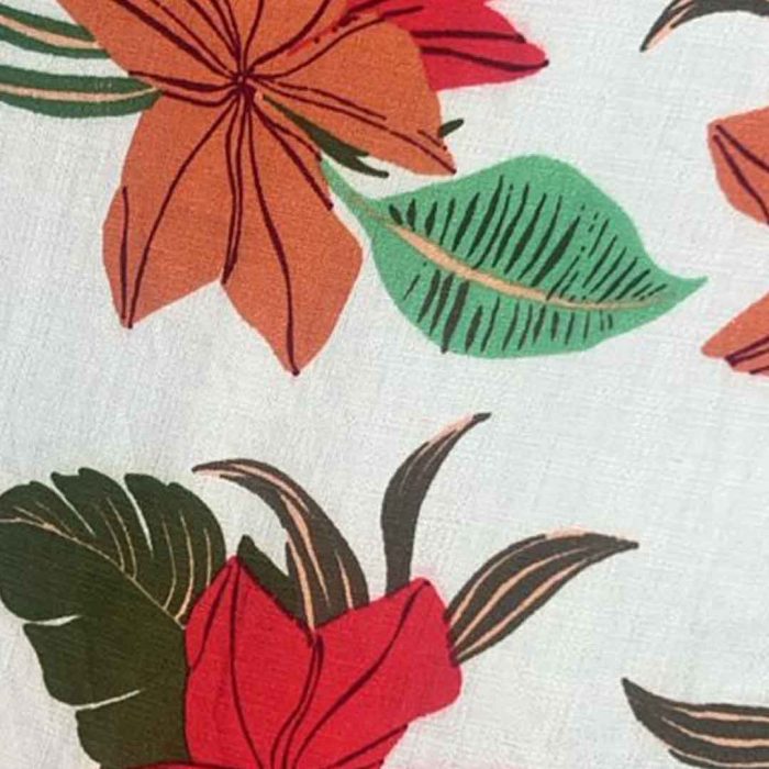 Dunhill Printed Rust Flower Cream 07 - Image 2