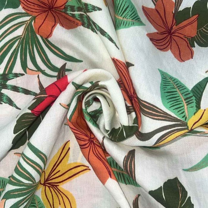 Dunhill Printed Rust Flower Cream 07 - Image 3