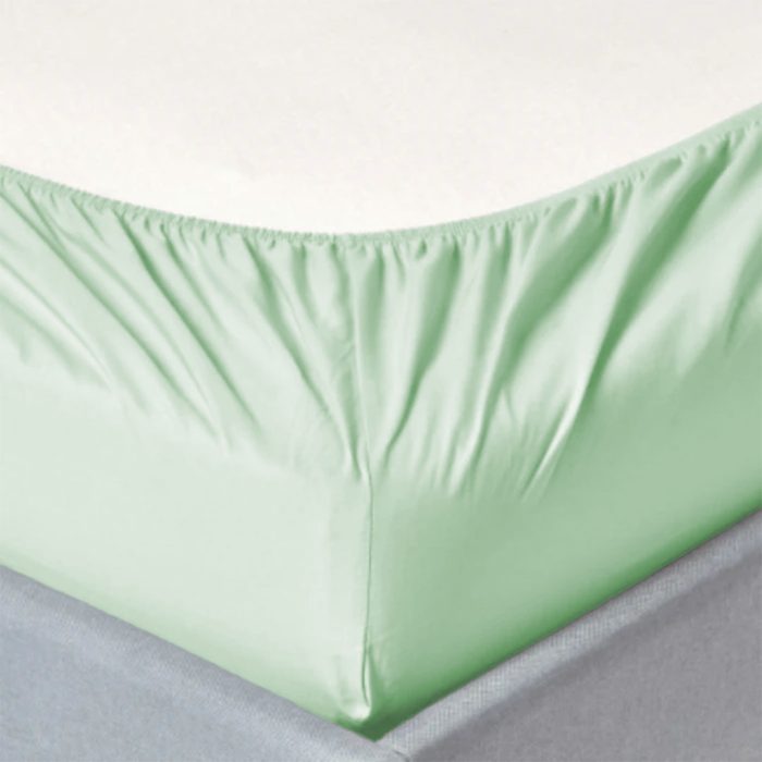 Three Quarter Fitted Sheet T400 Duck Egg - Image 2
