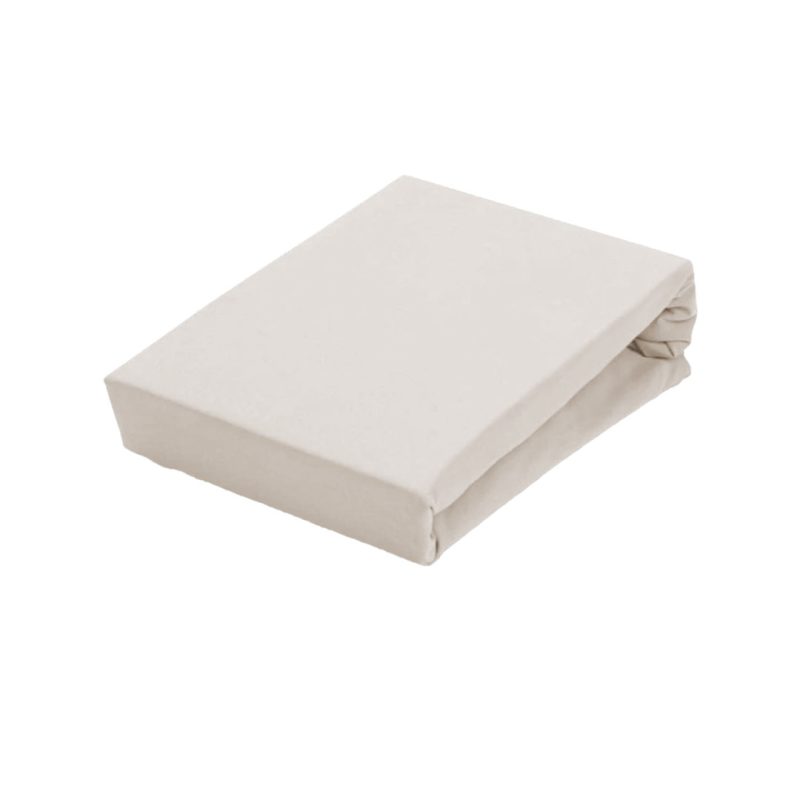 Egyptian Cotton Queen Fitted Sheet T400 Cream