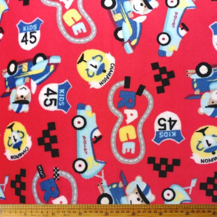 Printed Mongolian Fleece Racing
